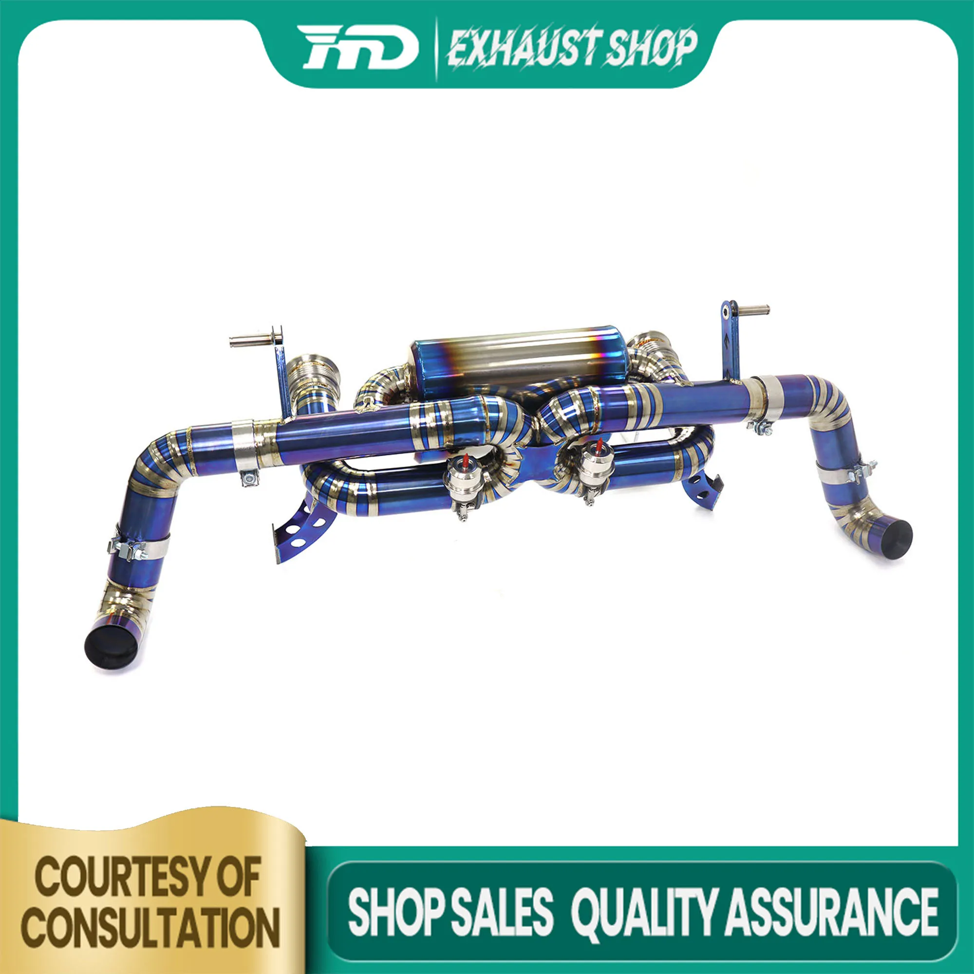 

Customizable Catback For Audi R8 V10 5.2L Titanium Alloy Exhaust System Vacuum Valve Muffler Non-destructive Installation HMD