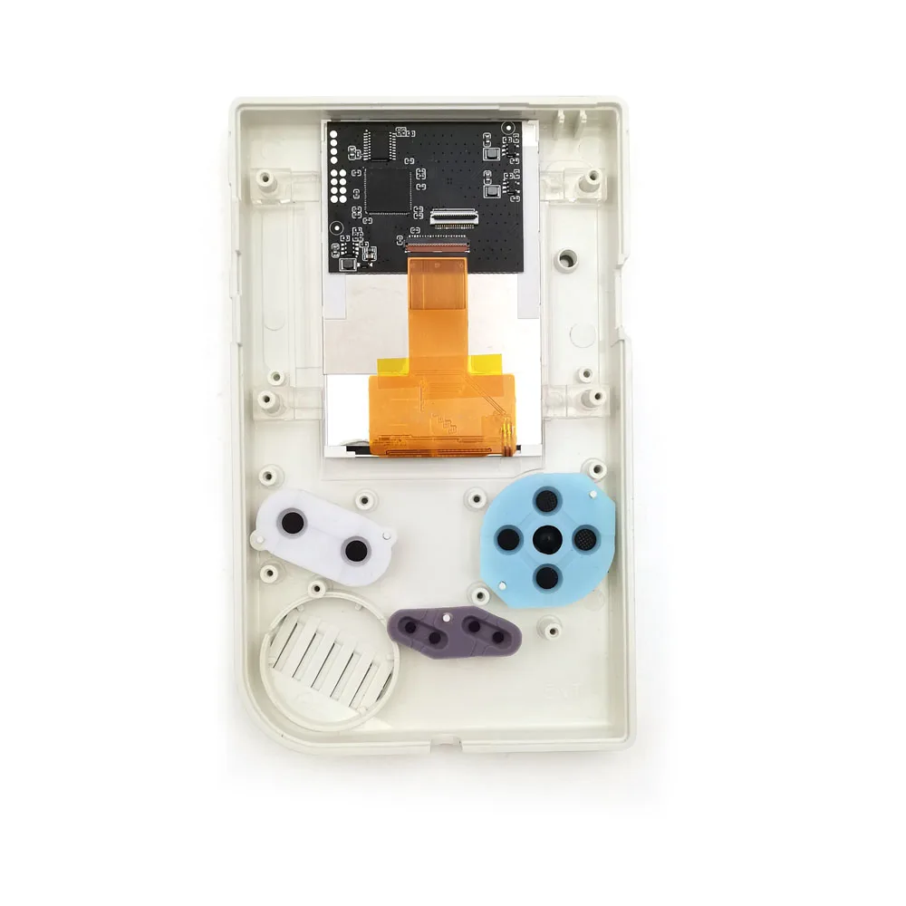 GBO IPS V5 Pro LCD مجموعة شاشة الإضاءة الخلفية قائمة OSD لـ Game Boy Classic DMG GBO GB ث/غطاء الإسكان المقطوع مسبقًا مع مكبر الصوت #6