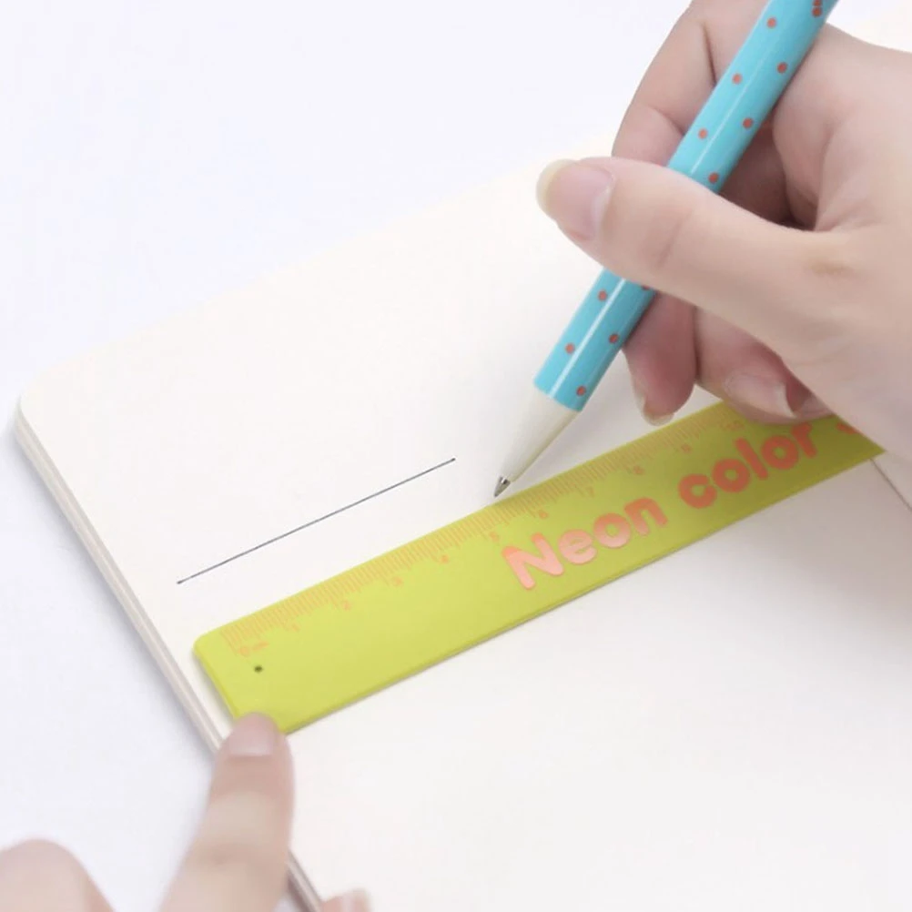 

4 Pcs Self-playing Bracelet Ruler Measure Tools Flexible Earth Tones Folding Straight Student