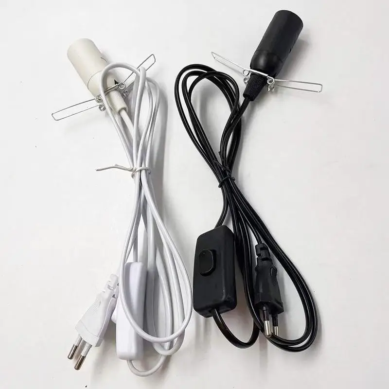 NEW SALE 1Pcs EU Plug 1.8 Meters Power Cord Cable Lava Lamp Base Lamp Cord With Switch E14 Hanglamp Holder Light Bulbs Socket