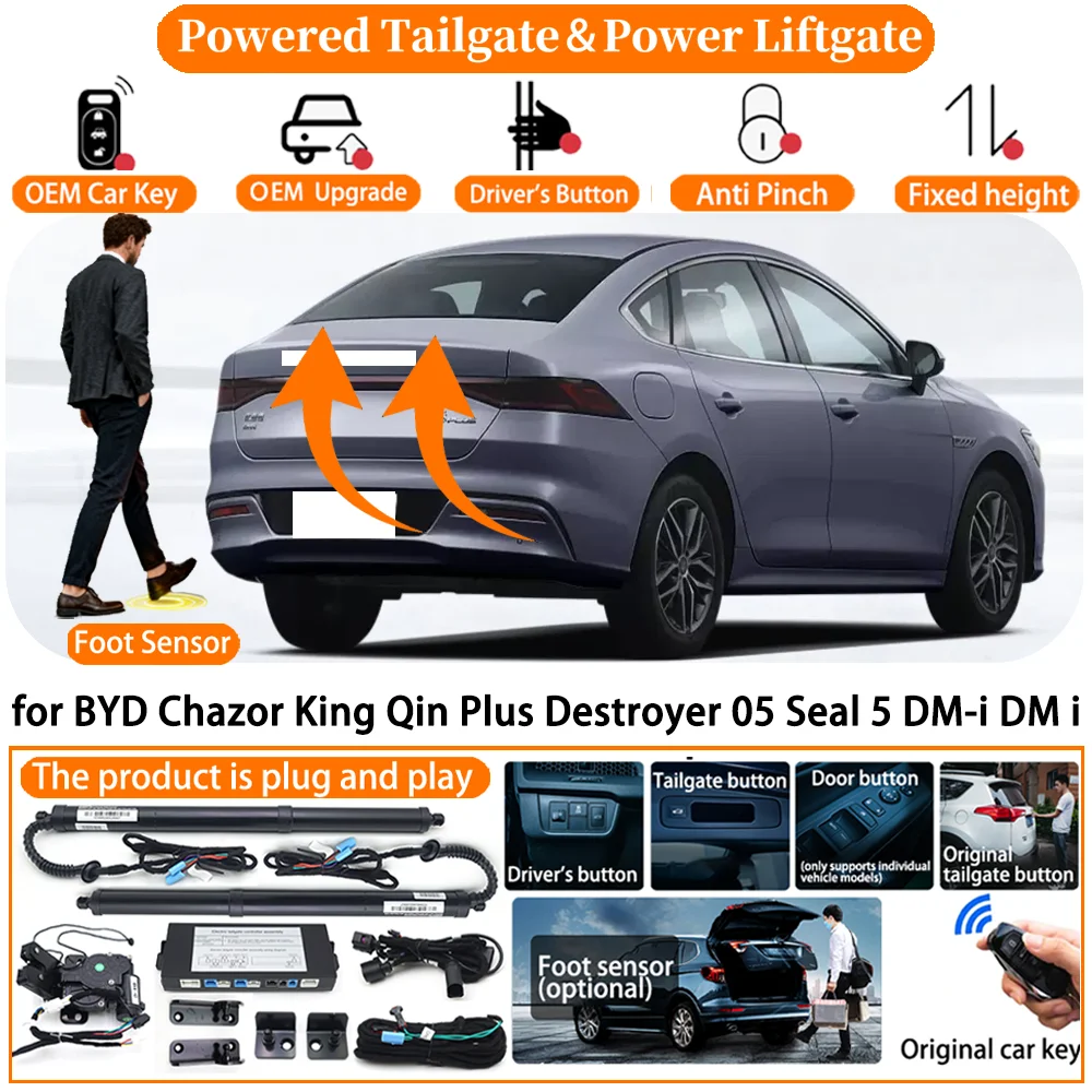 

Powered Tailgate for BYD Chazor King Qin Plus Destroyer 05 Seal 5 DM-i DM i Auto Electric Power Tailgate Tail Gate Lift kit