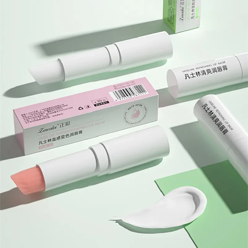 보습 바셀린 립스틱 립밤, 오래 지속되는 립스틱 색상 변화, 오래 지속되는 수분, 입술 라인 감소, 3 개 