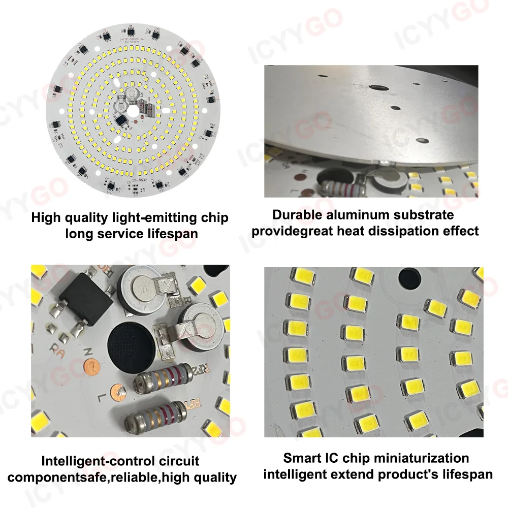 Imagem -03 - Painel de Luz Industrial e de Mineração 50w 100w 150w 220v Smd2835 Alta Potência Adequado para Iluminação Industrial de Armazém de Garagem de Fábrica