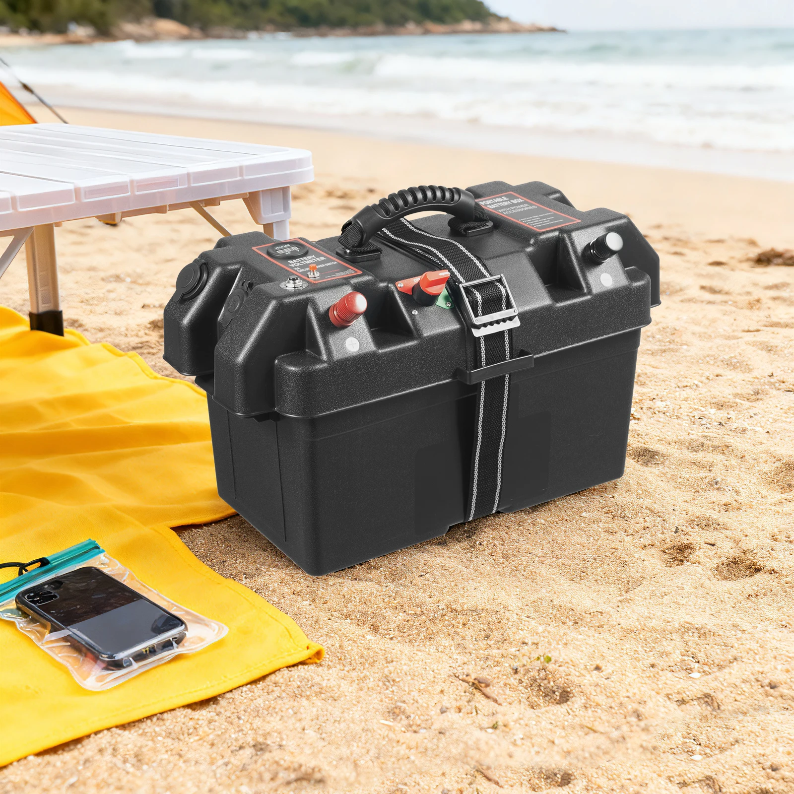 Motor Smart Batteriebox Dual USB, Multifunktionale Batteriebox mit Schnellanschluss & LED-Spannungsanzeige – Detail 2