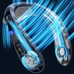 2024 New Neck Air Conditioner Portable Neck Fan Rechargeable Semiconductor Cooling Bladeless Fan Wearable Cooler multi purpose