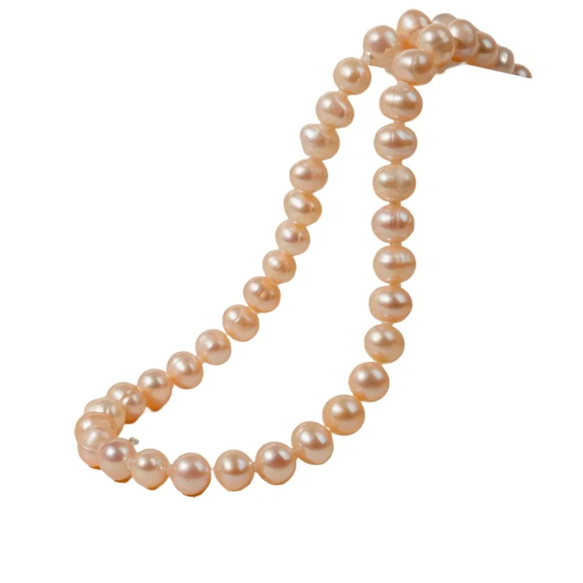 

Genuine Natural South Sea Gold Pink Pearl Necklace 17' 8-9mm