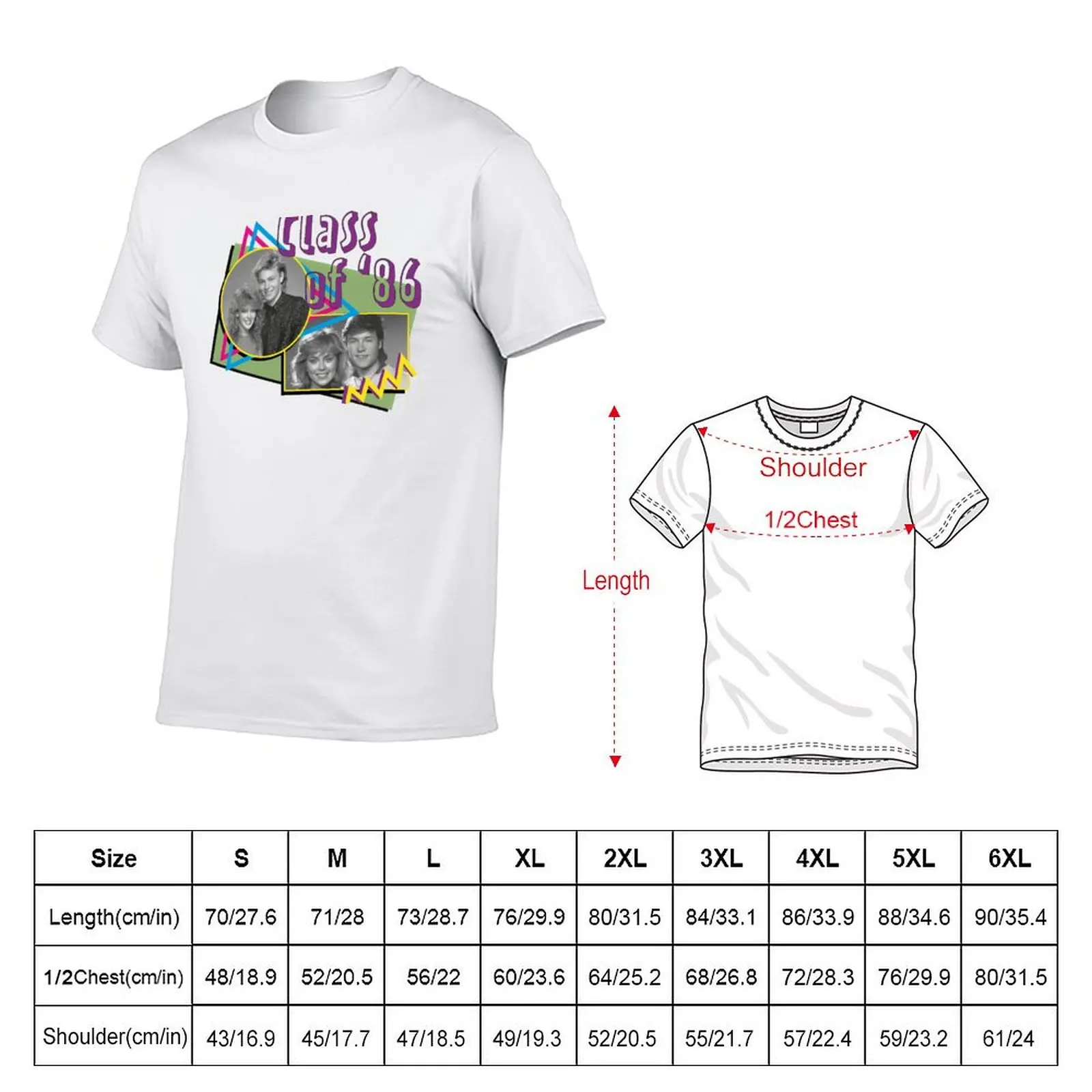 Neighbours 1986 - Charlene, Scott, Mike and Jane (Class of 1986) T-Shirt Long Lasting Casual T-Shirt