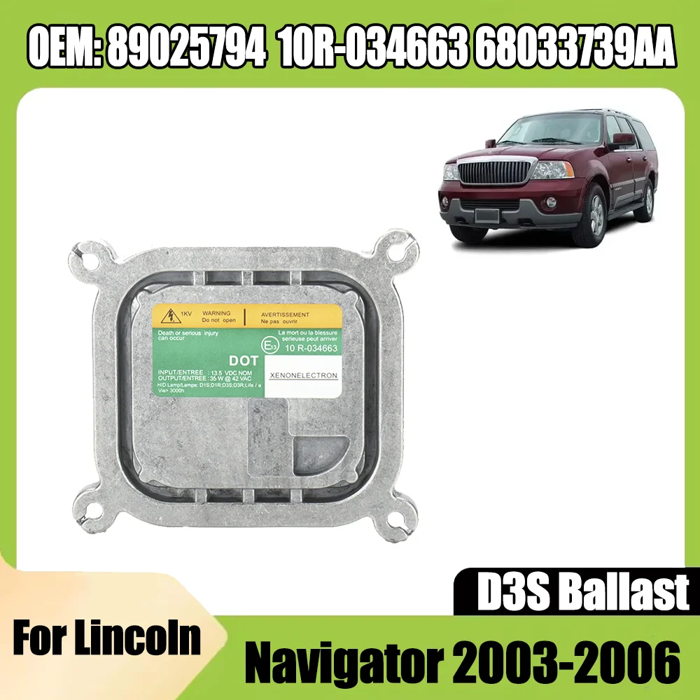 OEM 89025794 10R-034663 68033739AA HID Xenon Headlight Ballast D3S Xenon Ballast Control Block For Lincoln Navigator 2003-2006