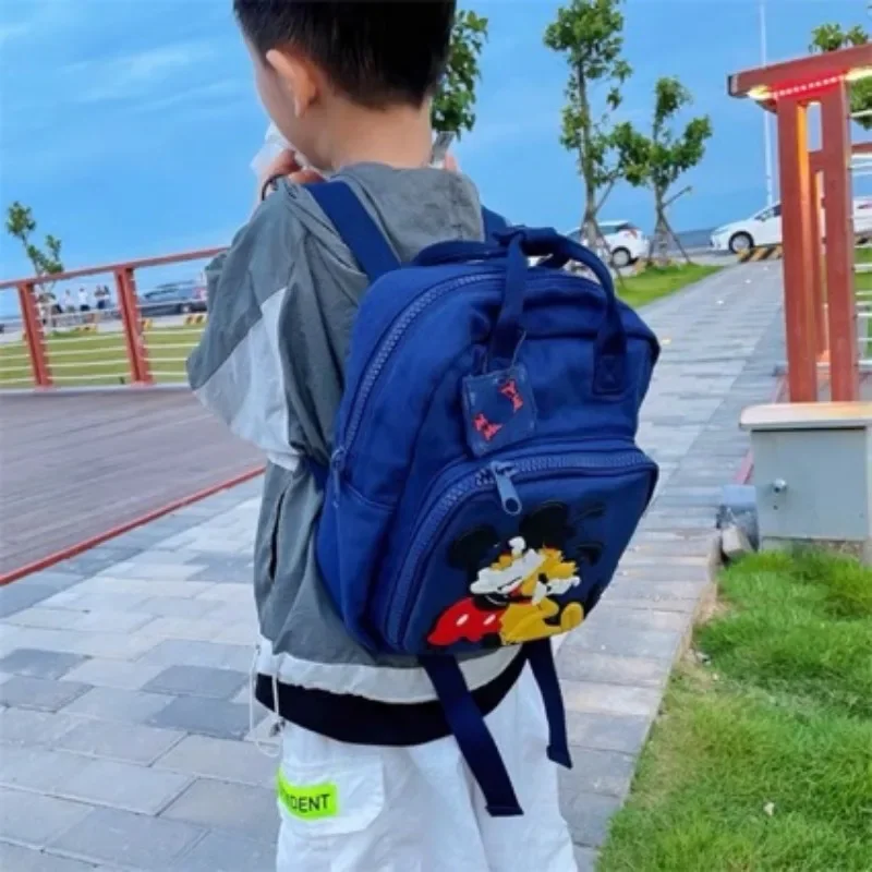 Disney Children\'s Bag Cartoon Cartoon Cartoon Backpack Mickey Mouse Navy Large Capacity Leisure Backpack School College Bag New