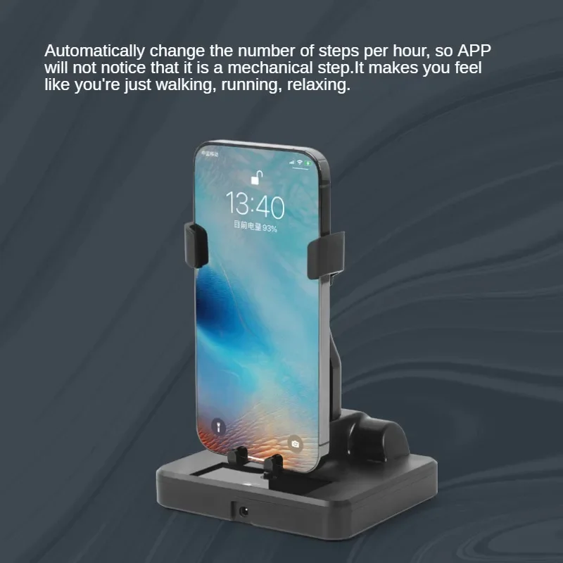 Desk Mute Automatic Swing Shaker Mobile Phone Stand Holder Automatic Swing Shake Phone Wiggler Pedometer Brush Stepper