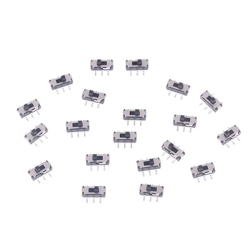 20 stücke MST-22D18 Kippschalter MSS-22D18 Kippschalter 2P2T Griff Hohe 2MM SMD Rutsche Schalter DC 12V