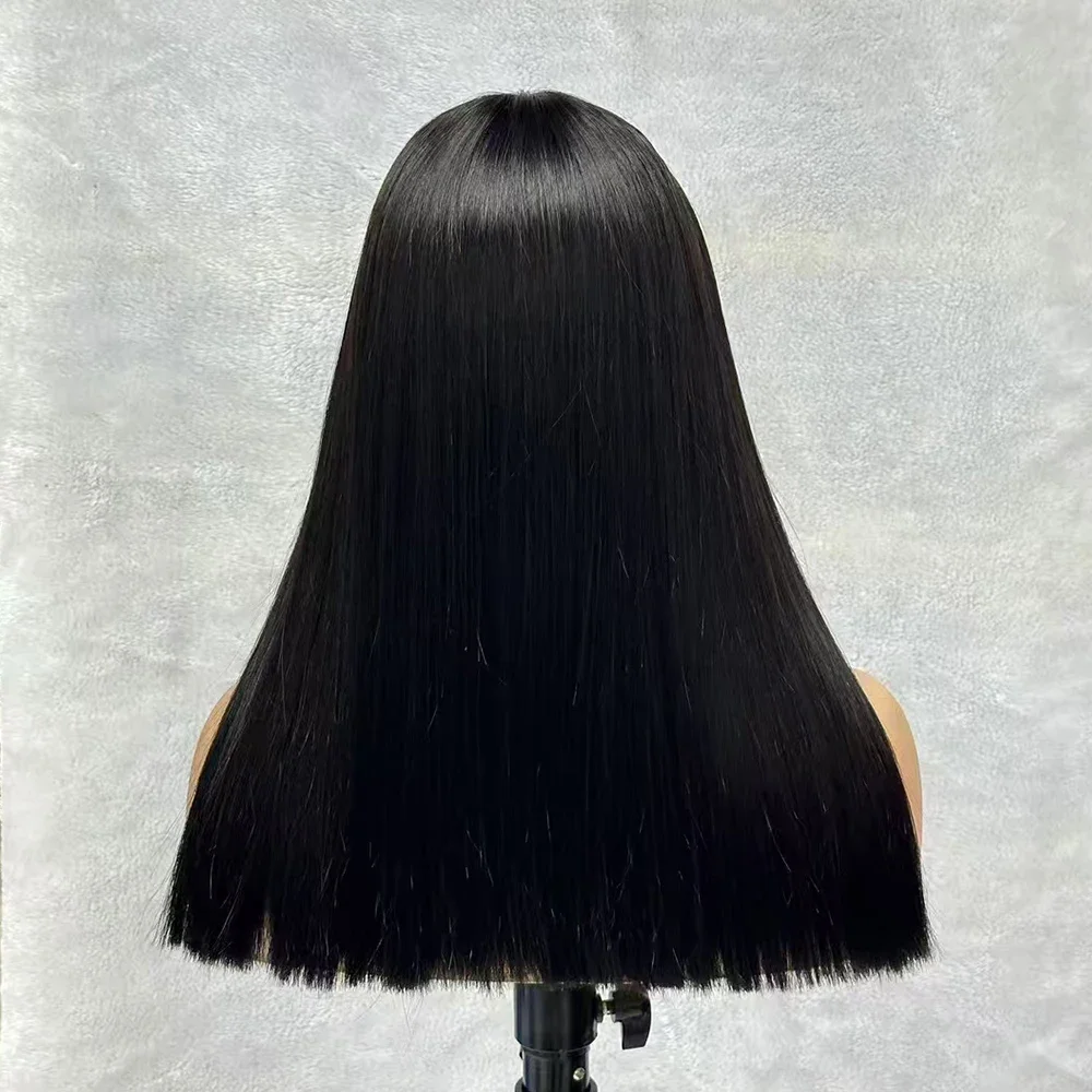 Osso transparente em linha reta peruca de cabelo humano 14-20 Polegada hd frente do laço perucas de cabelo humano brasileiro 5x5 perucas frontais do laço suíço para mulher