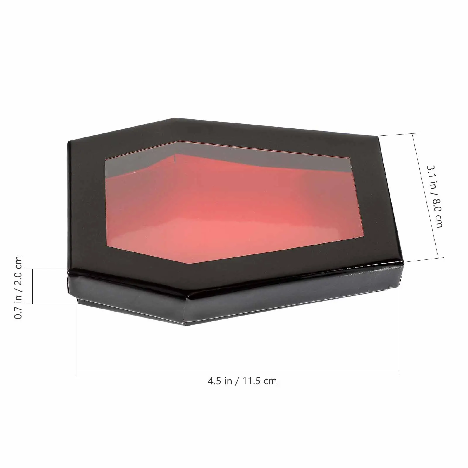 Doodskistvormige valse wimpers opbergdoos Herbruikbare waterdichte lichtgewicht PVC organisator Doodskistdozen voor traktaties