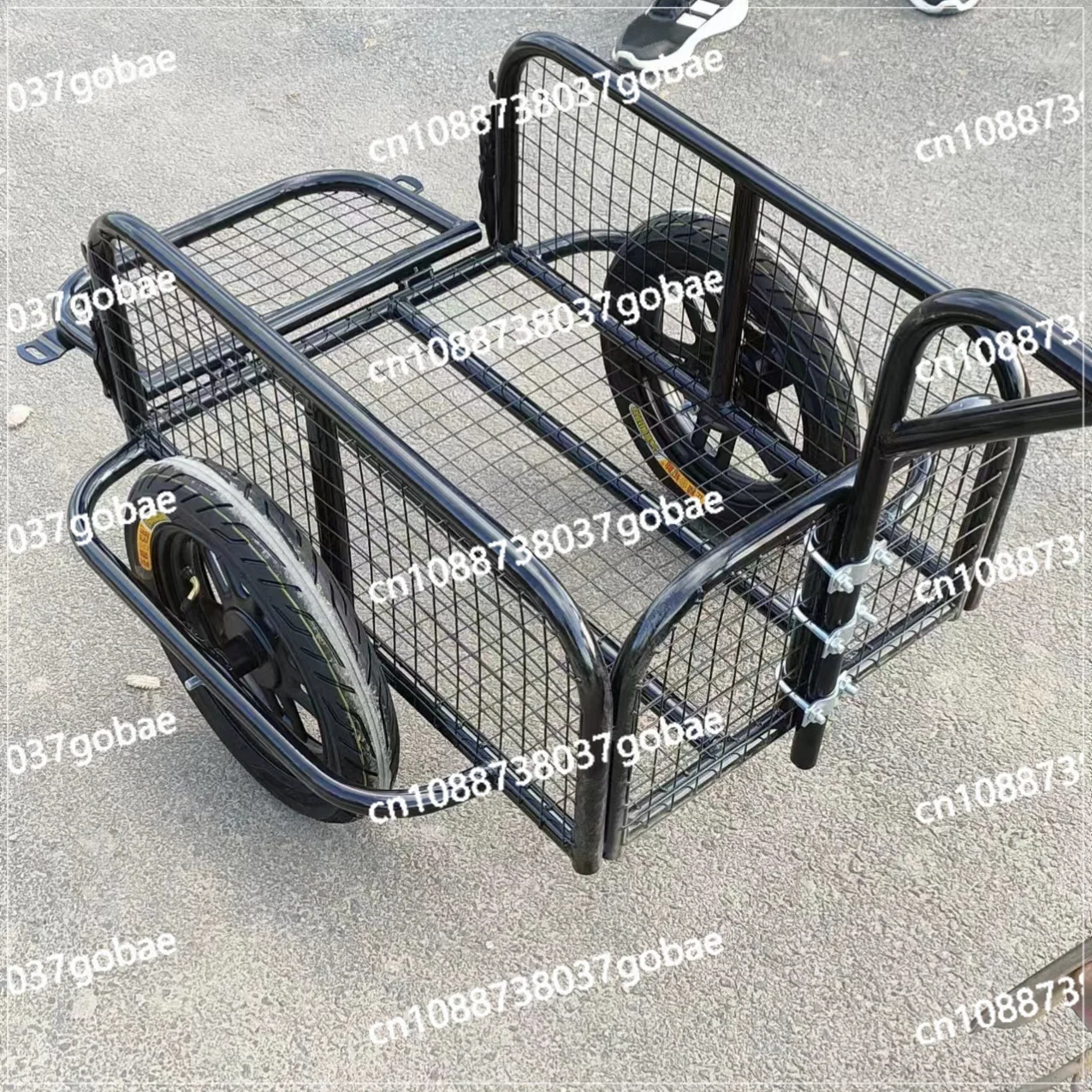 Outdoor Cart, Electric Bicycle, Rear Mounted Small Trailer, Stall for Cargo, Camping, Fishing, Tricycle