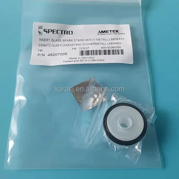 Se vende como pan caliente: Taza de filtro de metal original y nueva SpectroMAXx Inserto AMETEK Soporte de chispa de vidrio Inserto pesado P/N 48207009,