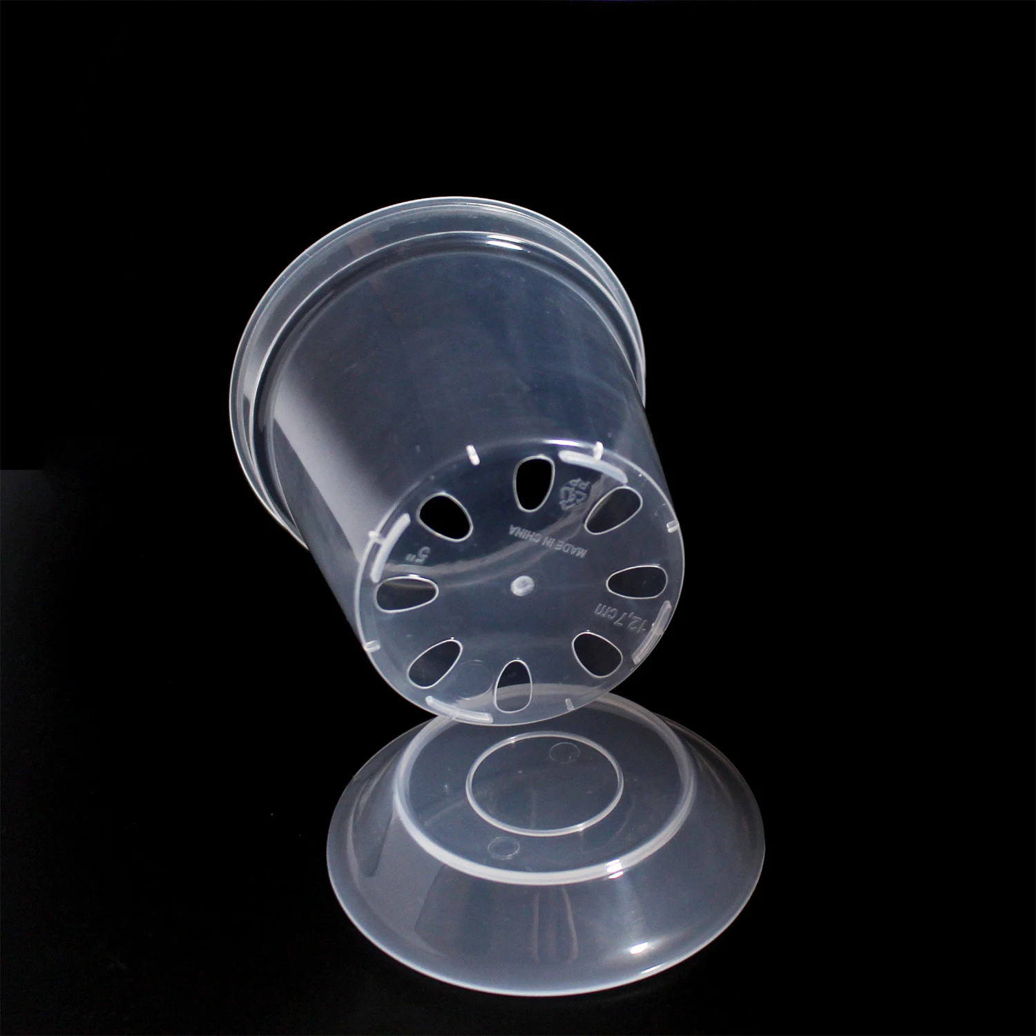 3pcs Home Garden Round Planter Pot Orchid Nursery Container Planter Container Transparent Orchid Container Round Starting Pot