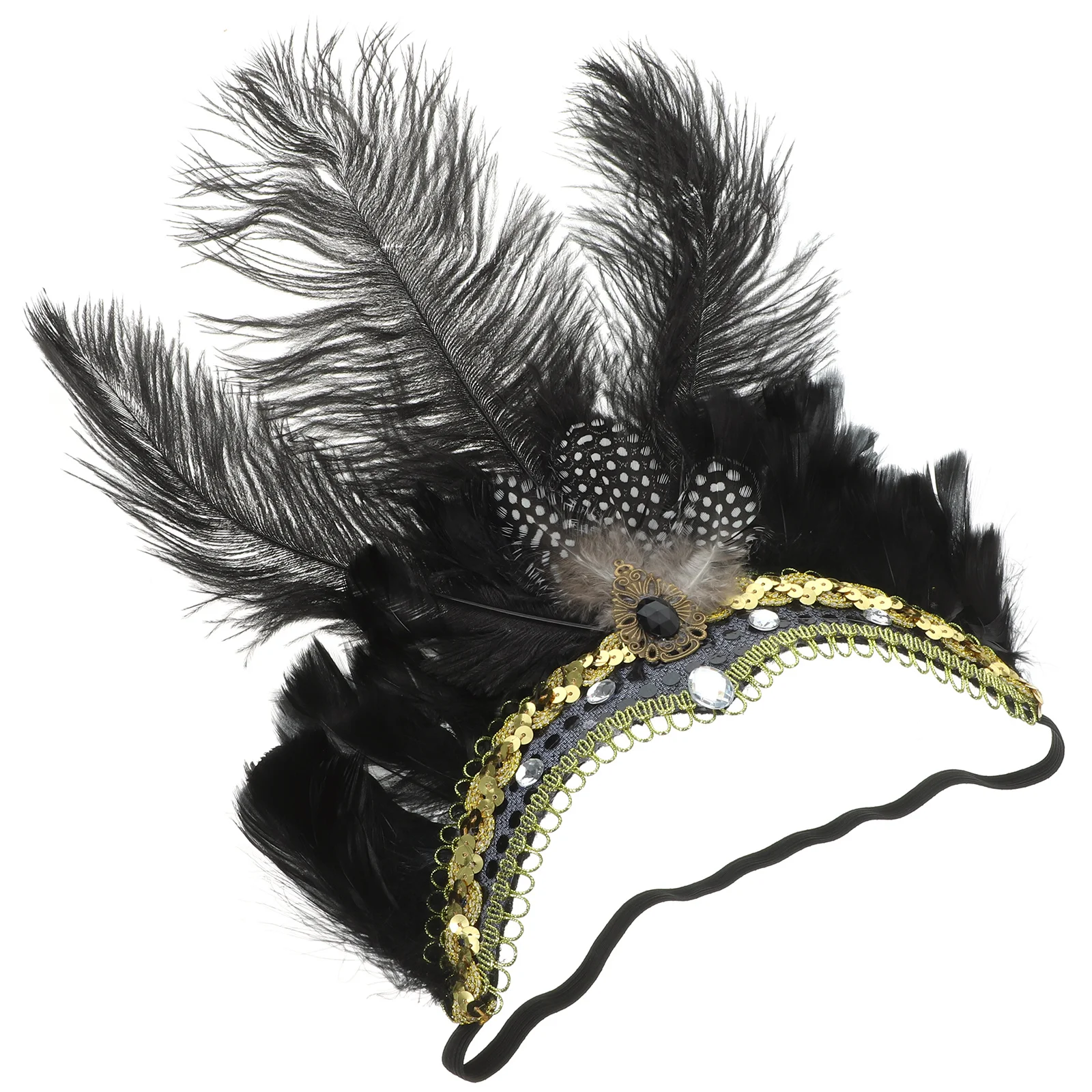 ريش الفاسناتور خوذة الزخرفية كرنفال عقال للحفلات الزفاف تأثيري أداء المرأة الإكسسوارات