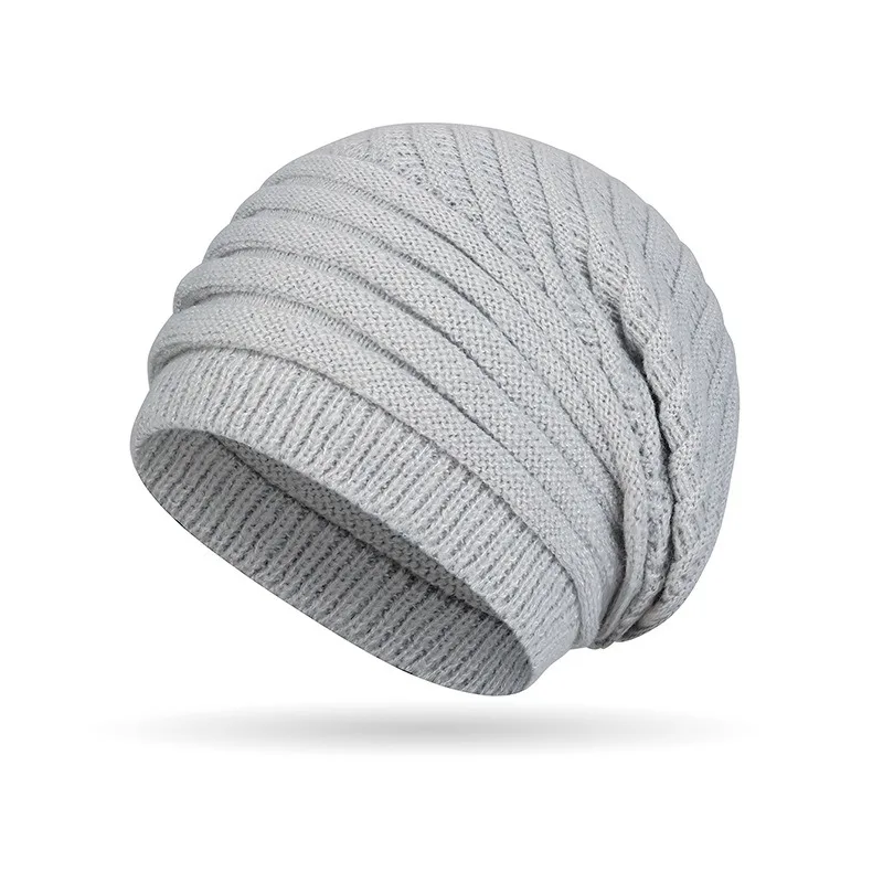 D&T 2024 New Fashion Beanies Hat Men Women Youth Wool Knitted Elastic Adjustable Pile Hat Keep Warm Winter Y2K Free Simple Style