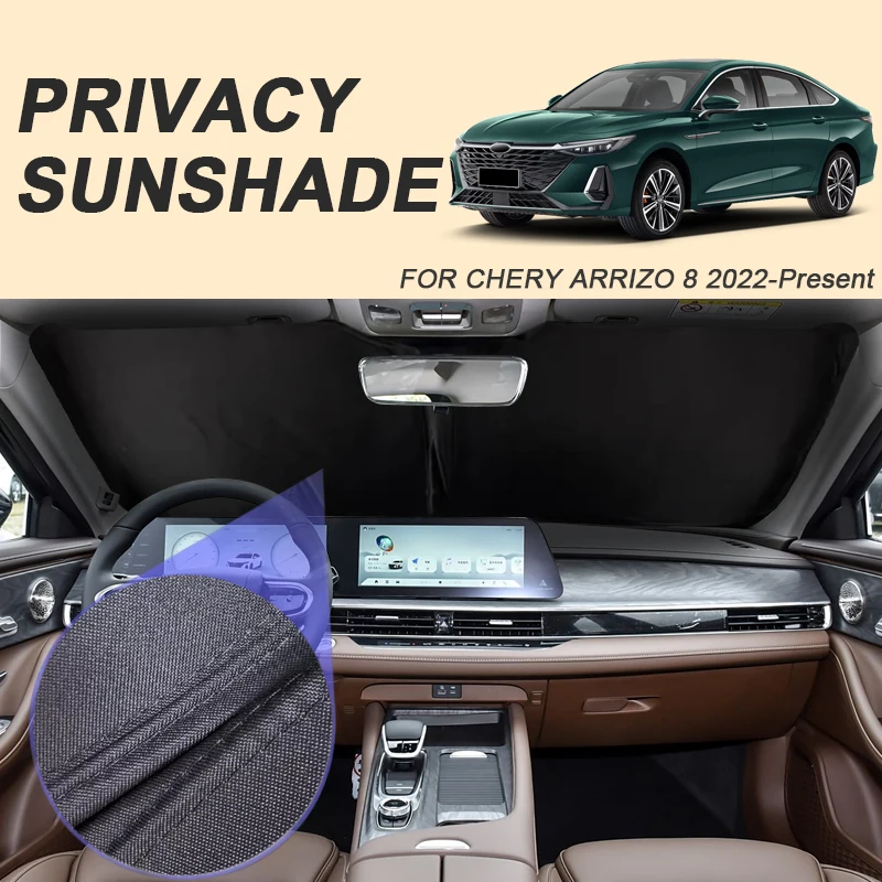 

Автомобильный солнцезащитный козырек на черное окно для CHERY ARRIZO 8 2022-настоящее время, защита от УФ-лучей, теплоизоляция, защитная крышка, аксессуар для интерьера