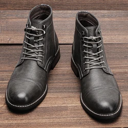 Men's Classical Spring Leather Ankle Boots 2025 New Fashion Comfortable Men boots