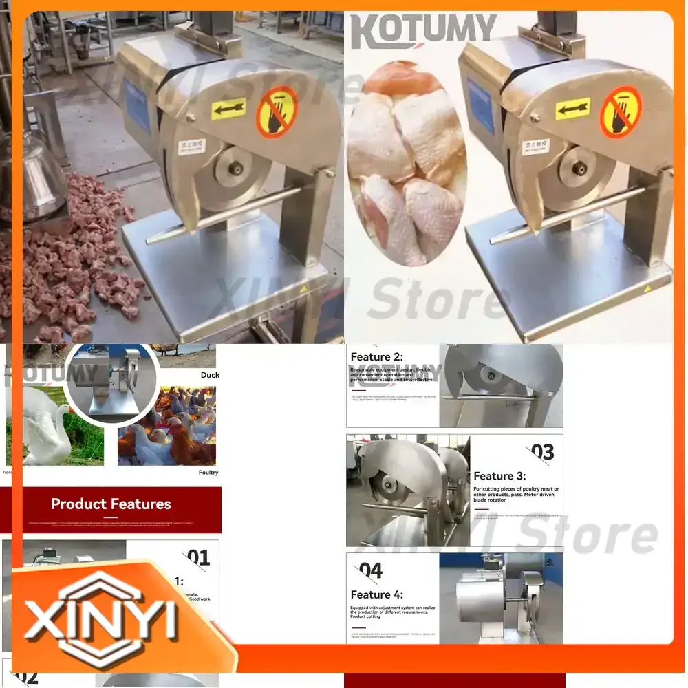 Small Poultry Cutting Machine for Chicken Duck Goose Slaughtering Equipment for Farm Processing Meat Preparation Tool