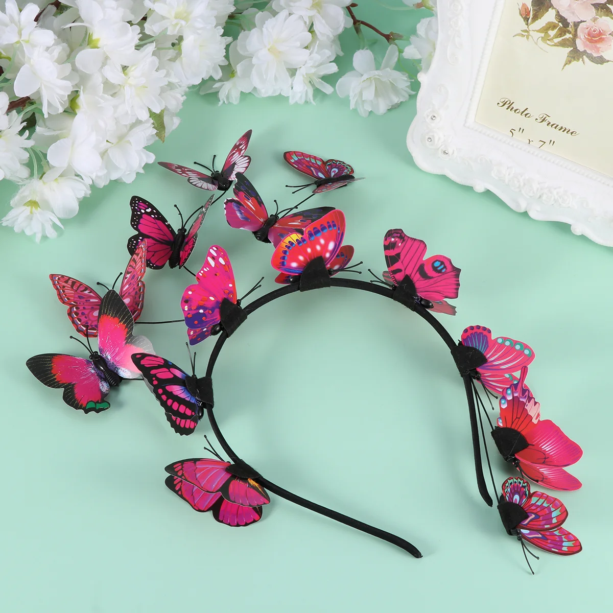 

Hair Strings and Ties Butterfly Hoop Accessories Flapper Headband Creative Headwrap Women Headdress Headgear