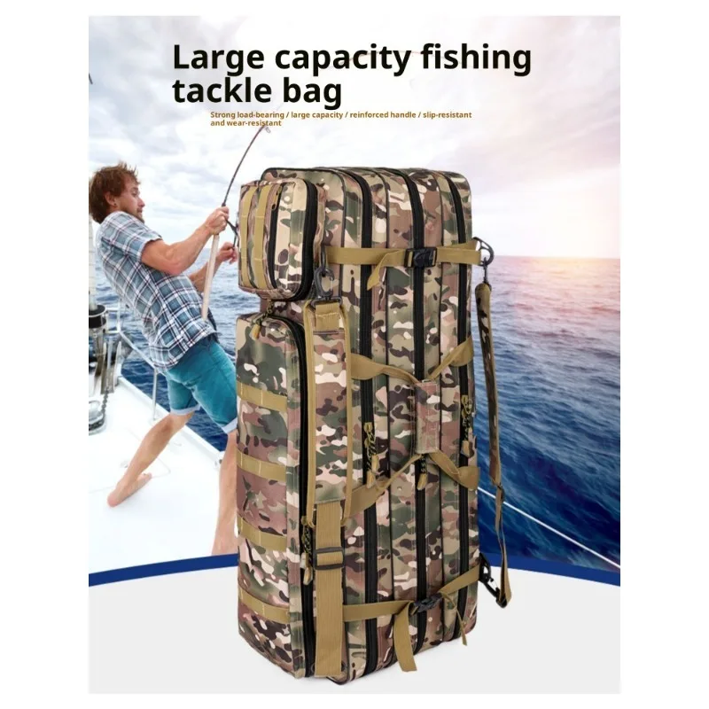 

Large Capacity Fishing Rod Bag 80/100/120cm Multi-Layer Outdoor Gear Storage Bag for Fishing Camping Equipment Supplies