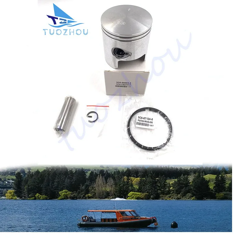 

Комплект поршней 3C8-00004-3 +0.5 мм, 68.5 мм для Tohatsu 40HP 50HP M40D M50D, 3C8000043 для Mercury Mariner 3Cyl 779-96152 3C8-00004-00