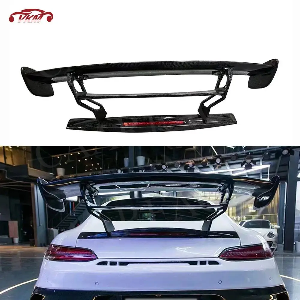 

Carbon Fiber Rear Boot Spoiler Trunk Wing For Benz AMG GT GTS Coupe 2 Door 2015-2022 Rear Spoiler with Brake Light Accessories