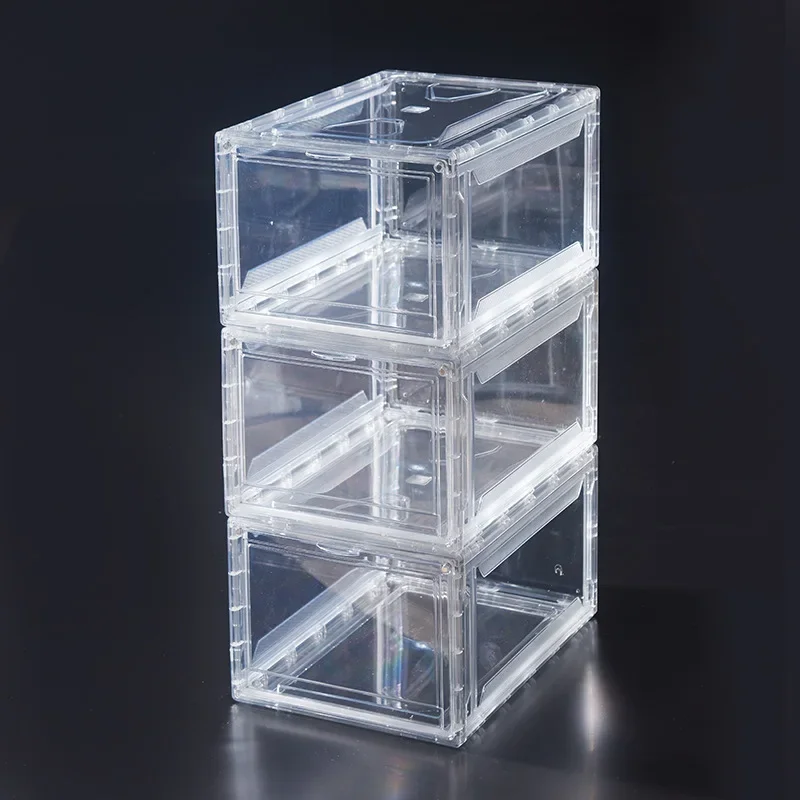 Assemblable Thickened Magnetic Side-opening Shoe Box, Transparent Front-opening Sneaker Storage Box, Shoe Wall, Shoe Organizer