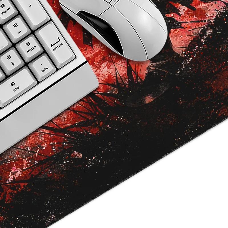 Black And Red Samurai Mouse Pad Gamer printon demand HD Home Large Mousepad XXL Soft Office Carpet Desktop Mouse Pad
