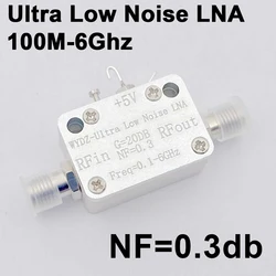 100M-6GHZ 20DB Ultra Low Noise LNA Amplifier NF=0.3 RF Drive Signal Receiver RF POWER Amplifier FM Radio VHF UHF 915MHZ 5.8Ghz