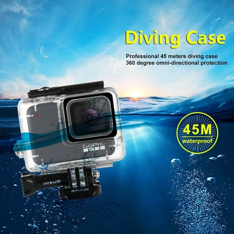 45m Waterproof Housing Diving Case for GoPro HERO7 Silver / HERO7 White