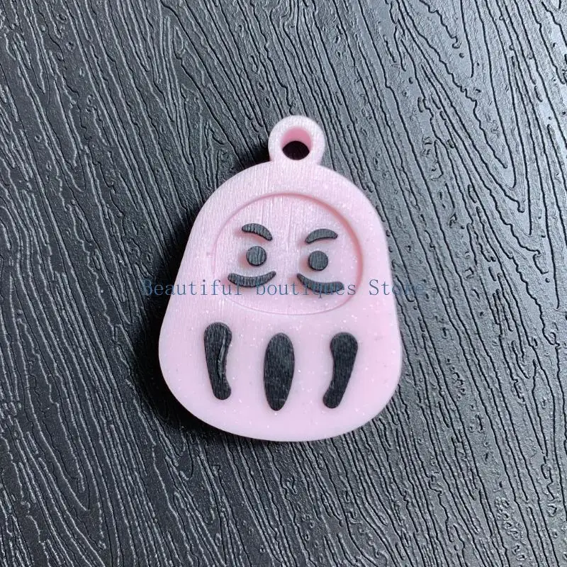 

U4LF Jewelry Casting Mold Pendant Charms Mold Keychain Silicone Mold with Hole