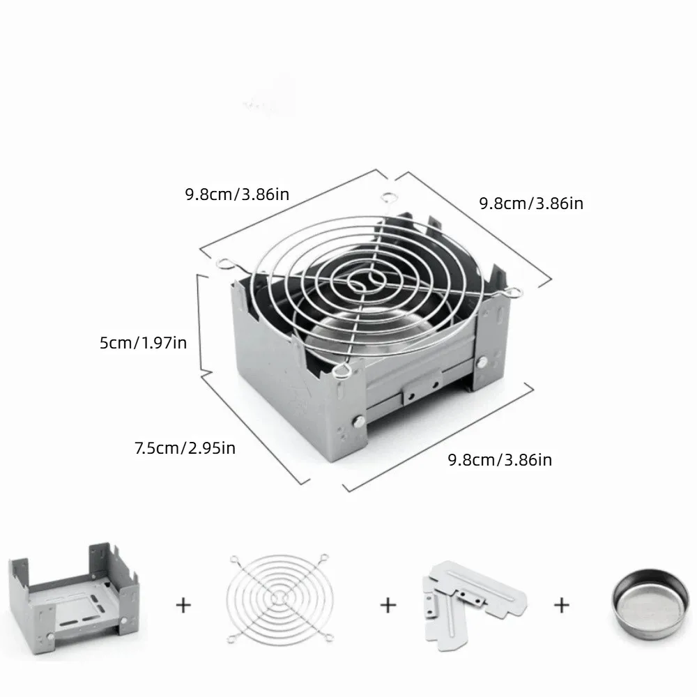 

Foldable Solid Fuel Stove Set Ultralight Mesh Plate Outdoor Tablet Pocket Stove Fuel Holder Compact Wax Tablets Stand Burner