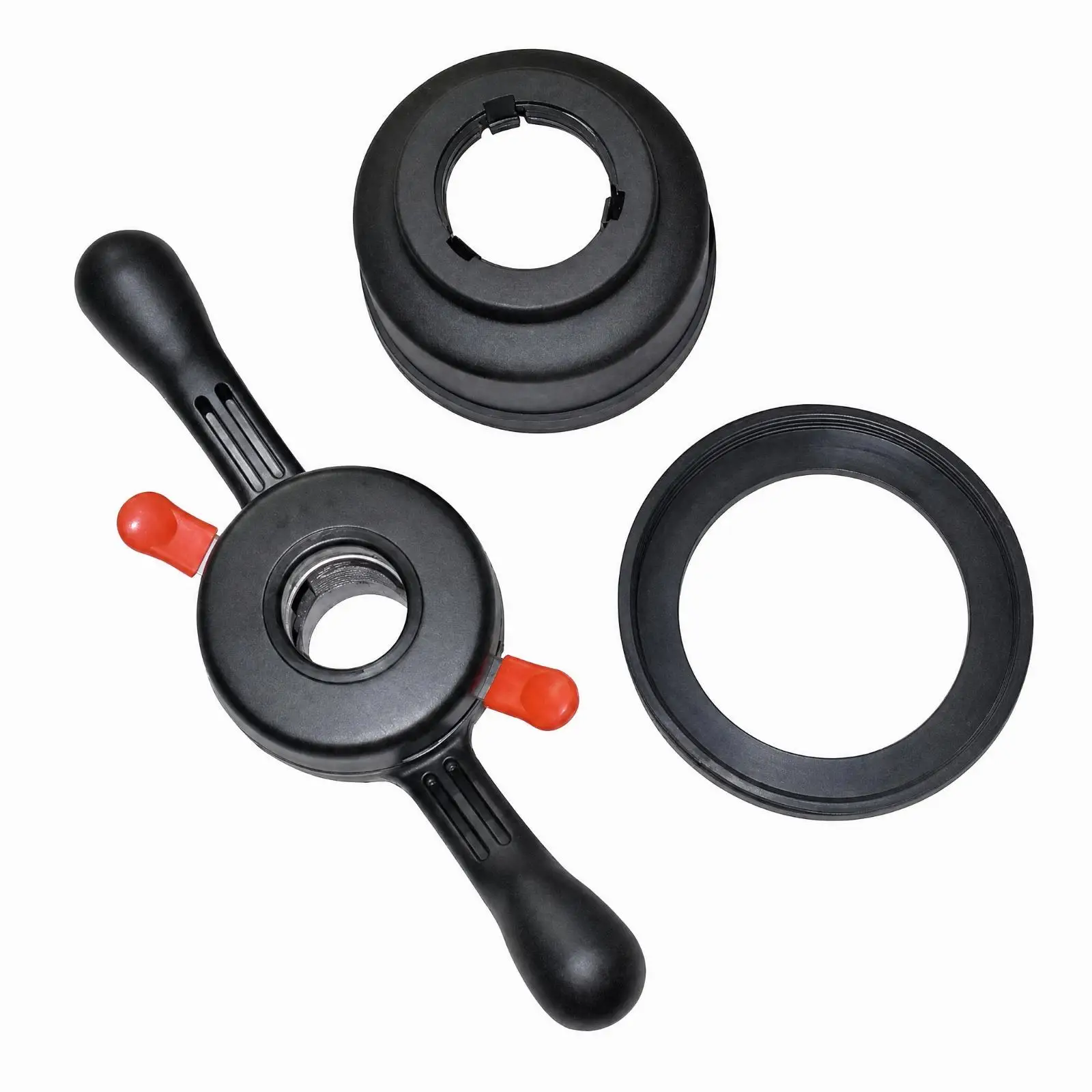Wheel Balancer Lock Nut with Ergonomic Hand Grips for Quick Tire Securing in Service Shops