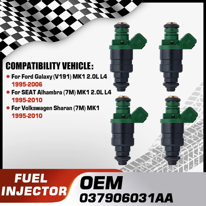 

Car Engine Fuel Injector Nozzle For Ford Galaxy V191 MK1 SEAT Alhambra 7M MK1Volkswagen Sharan 7M MK1 037906031AA A2C59511911