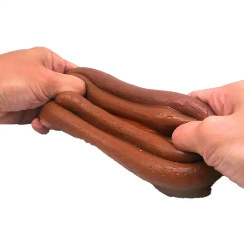 1Pcs Simulation Baba Soft Rubber Decompression Poop Pinching Music Prank Halloween April Fool's Day Toys Creative Prank BB Toy