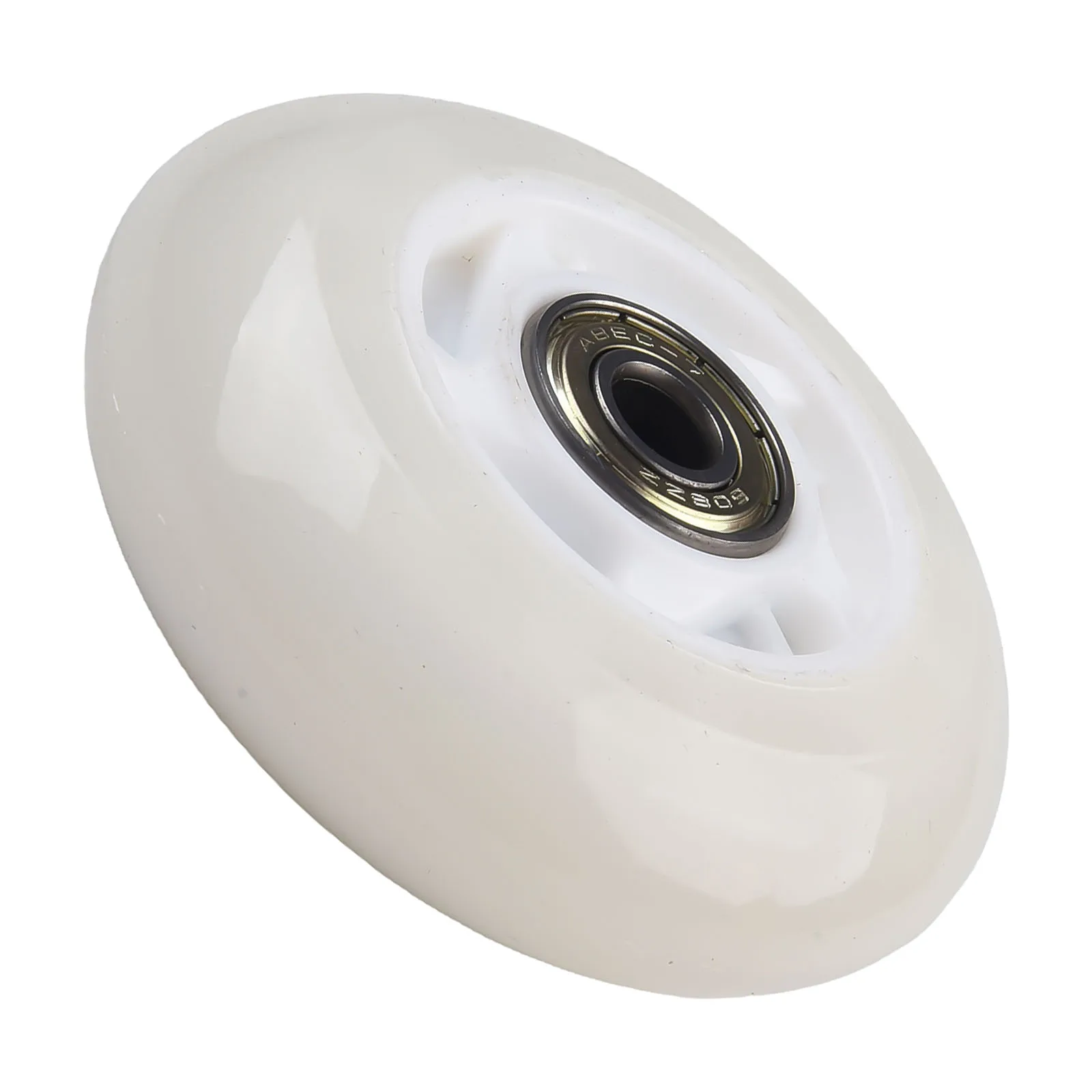 Rodas de skate em linha pu de poliuretano, resistentes ao desgaste, silencioso, alta elasticidade, branco brilhante, 64/70/72mm, acessórios de ginástica