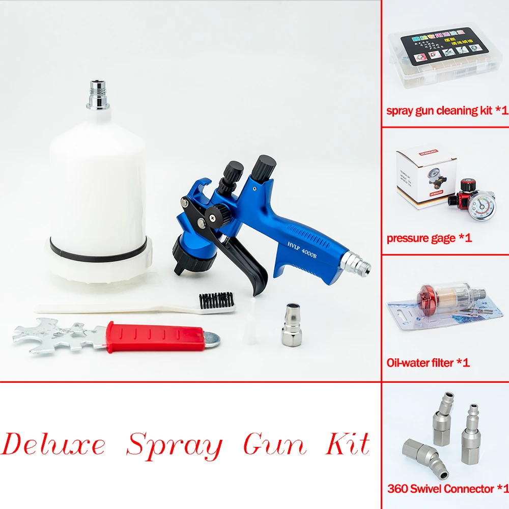 Hoge Kwaliteit 4000B HVLP Spuitpistool 1.3mm Rvs Mondstuk Verneveling Professionele Spuit Verf Airbrush Voor Auto Schilderen