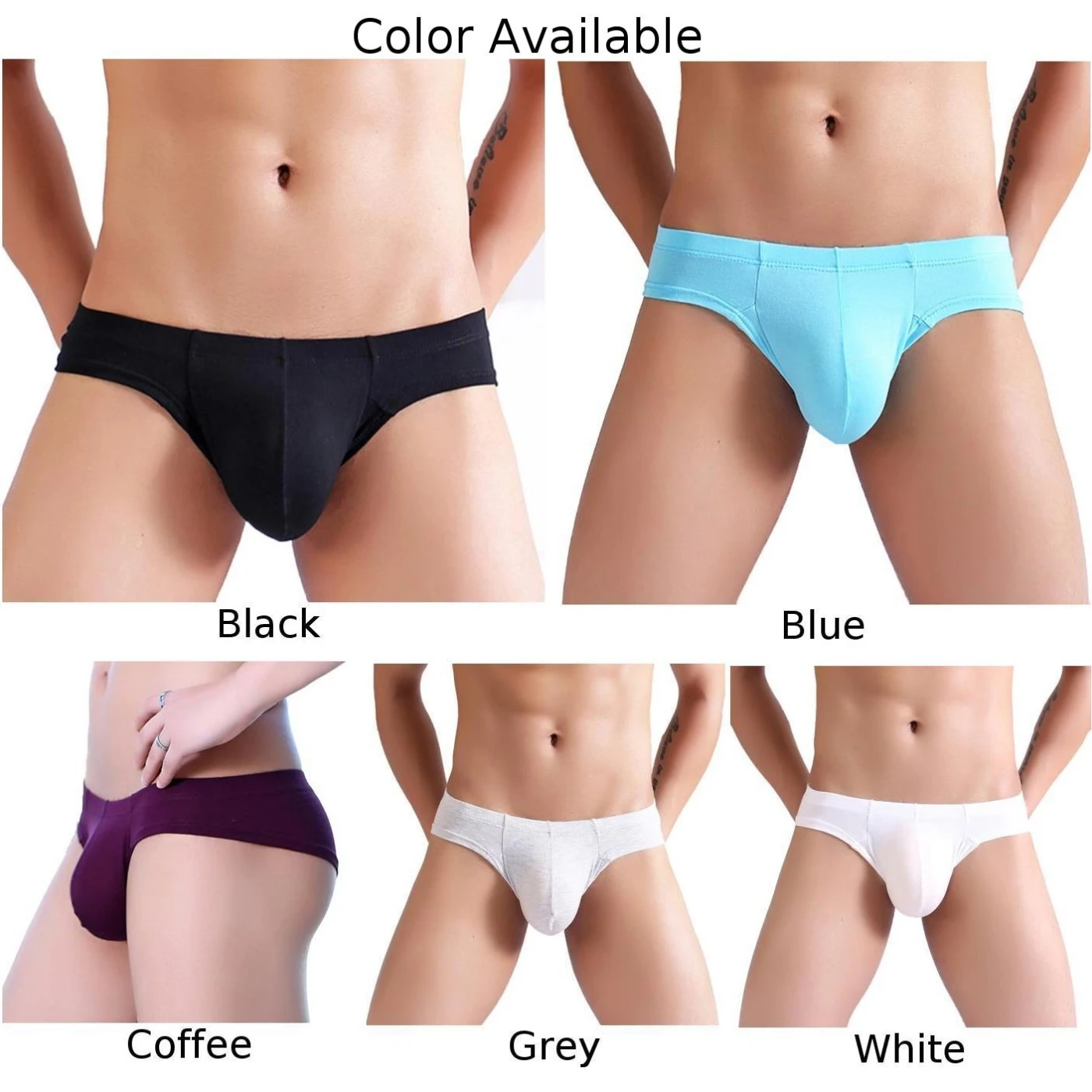 Breathable Mens Underwear Sexy Low Waist Briefs Convex Pouch Underpants Scrotum Bulge Lingerie Panties Butt Underwear For Men