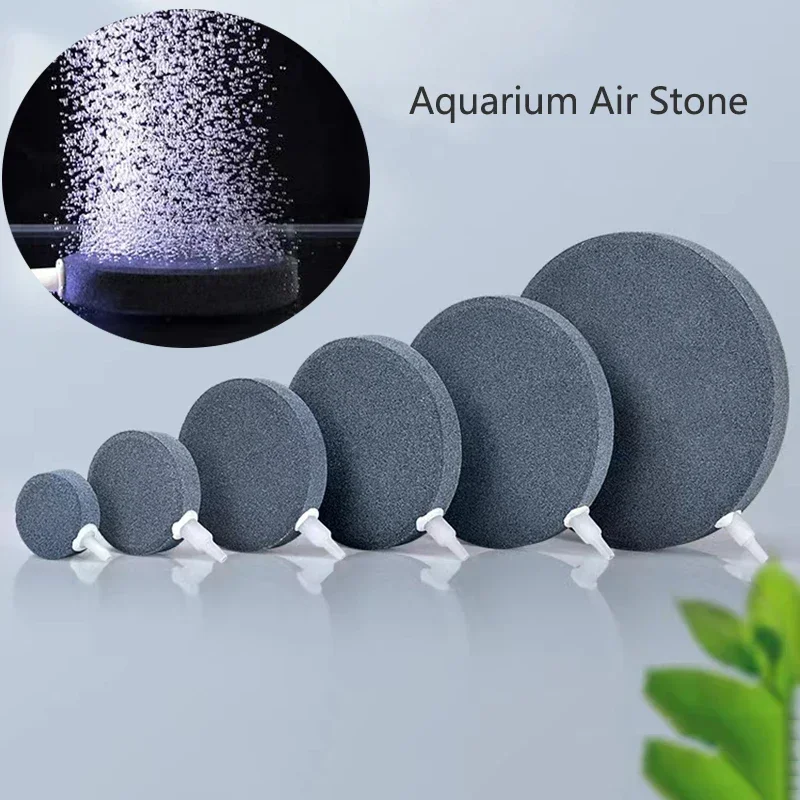 Aireador de tanque de peces con piedra de burbujas de aire para acuario, bomba de estanque, disco de burbujas, placa de oxígeno hidropónico para pecera, 60/40mm