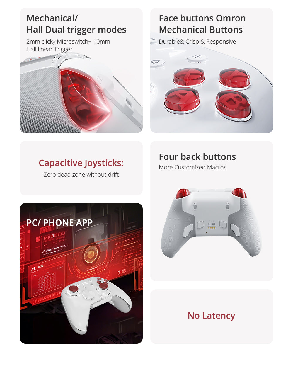 MOBAPAD Huben 2 mechanischer Bluetooth-Controller für Nintendo Switch NS Switch 2 PC Android iOS Steam-Spielekonsole – Detail 3