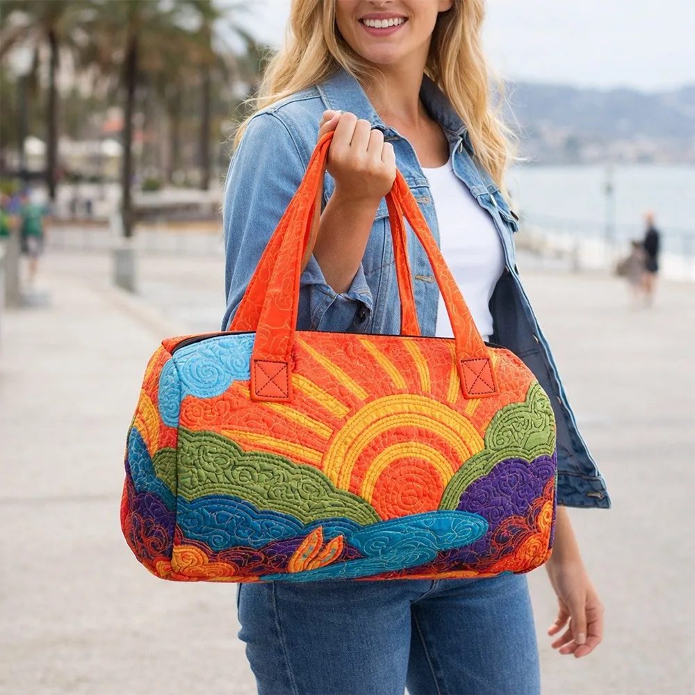 

Adjustable Strap Quilted Duffle Bag 3D Quilting Craft Large Capacity Travel Duffel Bag Tote Bags Sports Gym Bag Camping Hiking