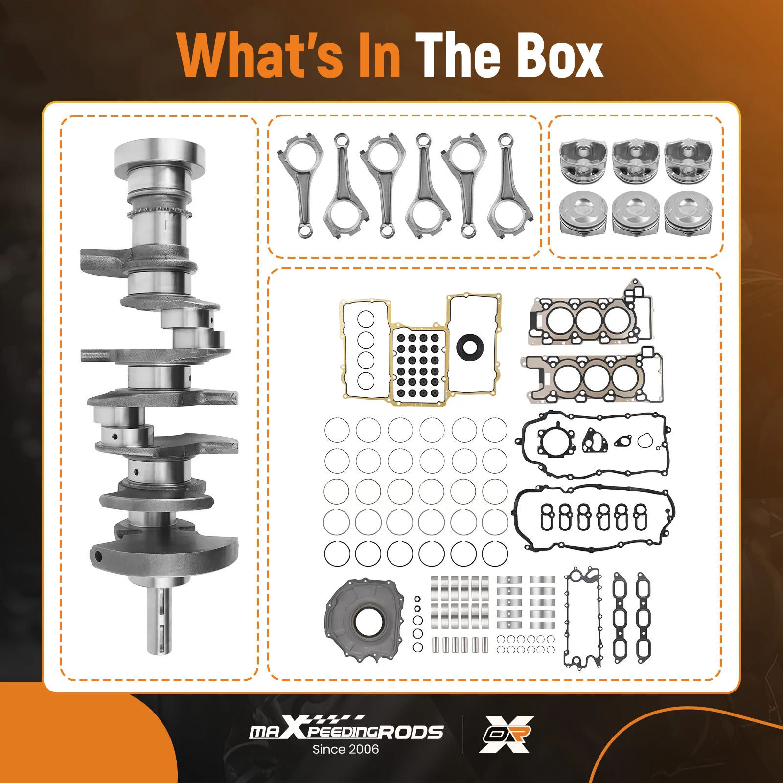 

Комплект для капитального ремонта двигателя для Jaguar для Land Rover 3.0L 2014-2020 7DX23AA AJ126, комплект прокладок, комплект соединительных стержней и поршневых колец