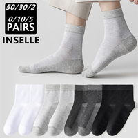 50/30/20/10/5 pairs of men's mesh tube socks sports cotton socks men's socks casual socks anti-odor socks sweat wicking cotton m