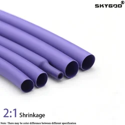 1M Purple Dia 1 2 3 4 5 6 7 8 9 10 12 14 16 20 25 30 40 50 mm Heat Shrink Tube 2:1 Polyolefin Thermal Cable Sleeve Insulated