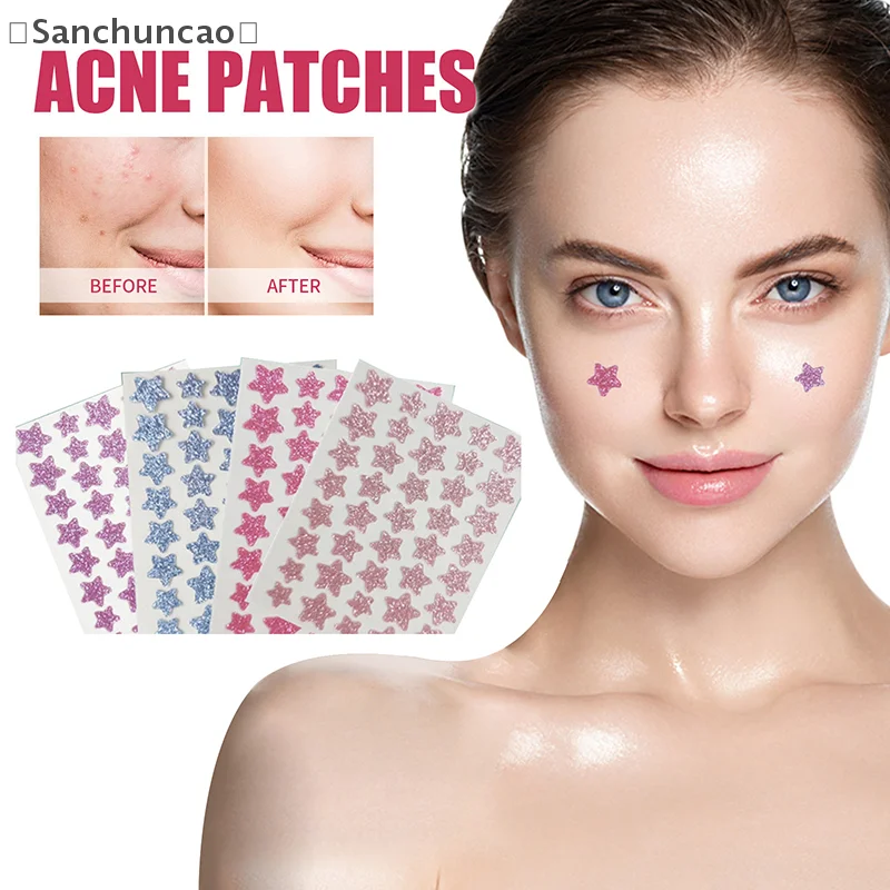 40Pcs Shining Star Pimple Patch Acne Colorful Invisible Acne Removal Skin Care Stickers Concealer Face Spot Beauty Makeup