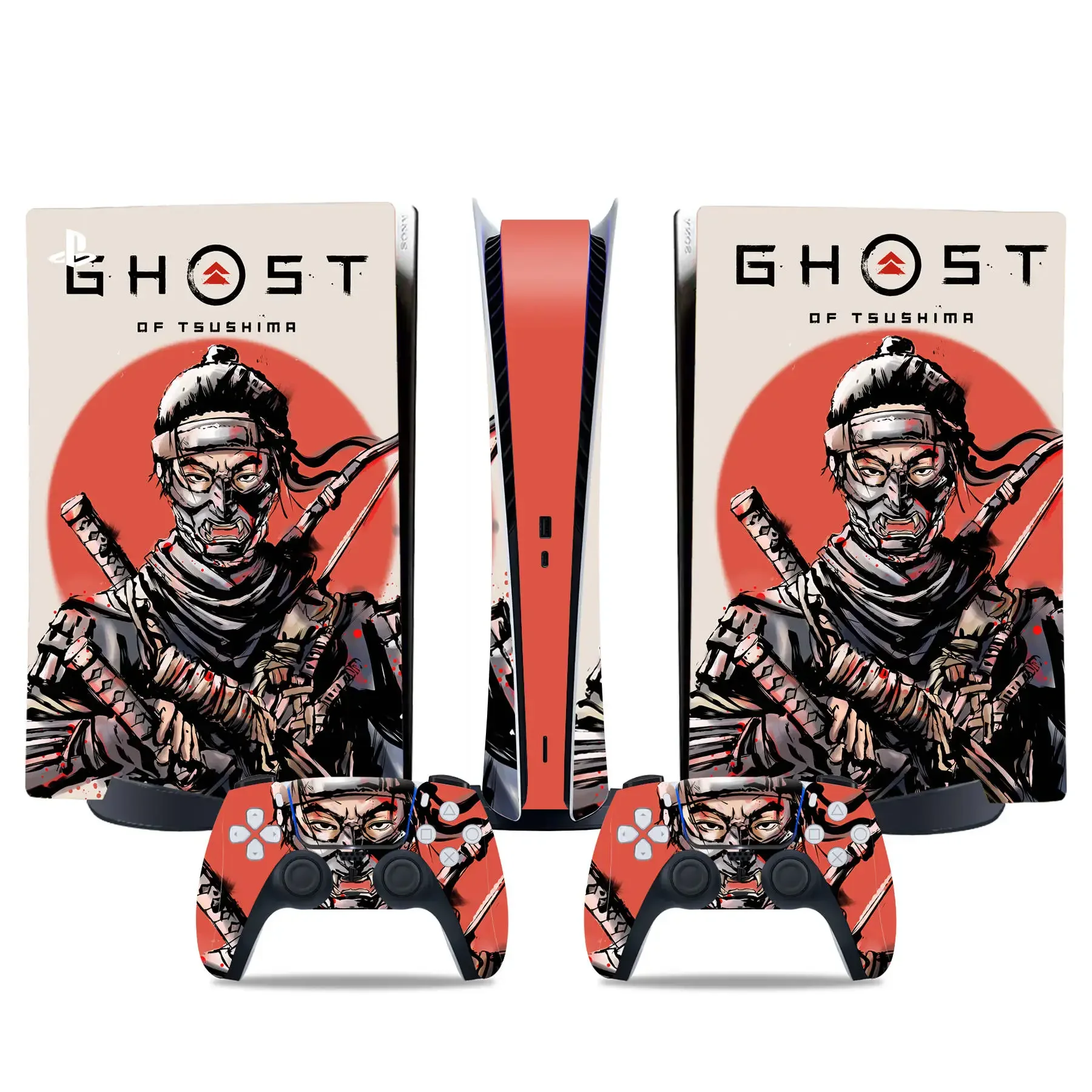 

Ghost of Tsushima For PS5 digital Console and Controllers stickers For ps5 digital skin sticker for ps5 digital vinyl sticker