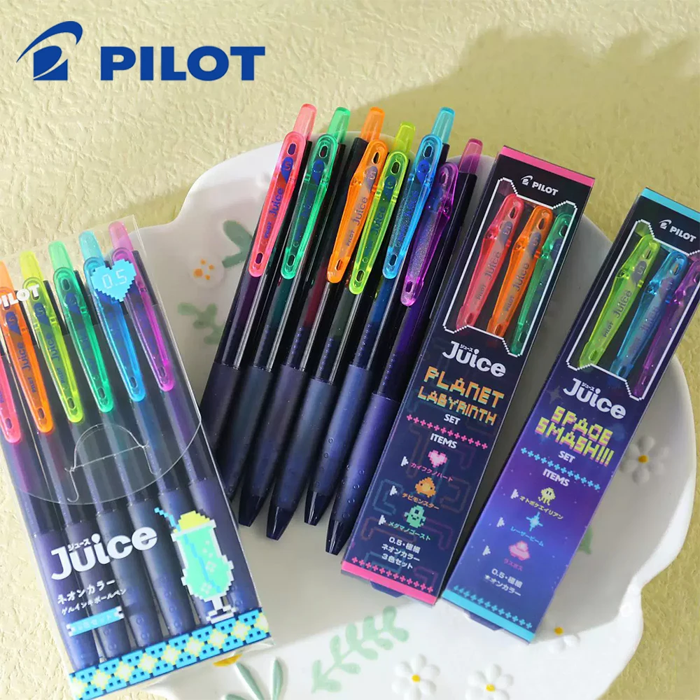 3/6pcs Japan PILOT Juice Gel Pen Neon Color Limited Journal Highlighter Art Stationer School Supplies Pastel Highlighter Set